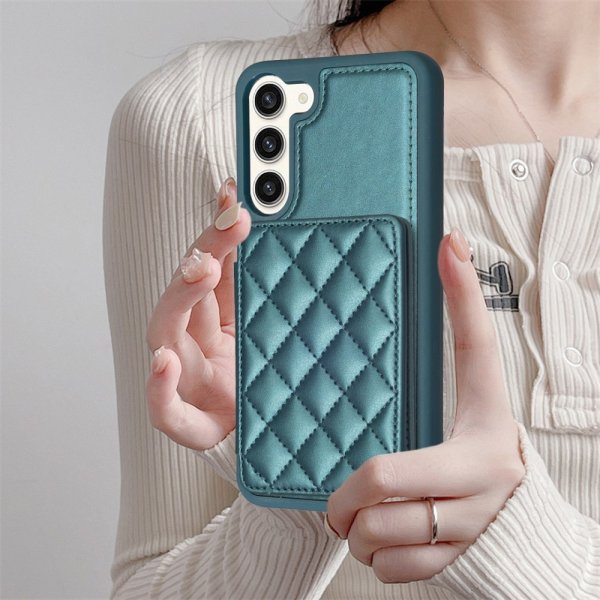 Samsung Galaxy S23 Plus Kuori Korttipidike Neljäkäskuvio Vihreä