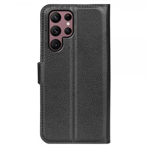 Samsung Galaxy S23 Ultra Kotelo Litchi Raven Black
