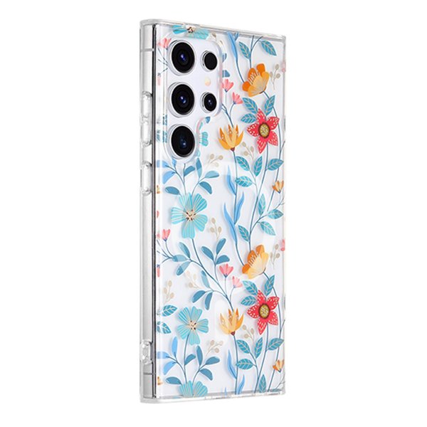 Samsung Galaxy S23 Ultra Kuori Kukkakuvio MagSafe Oksat