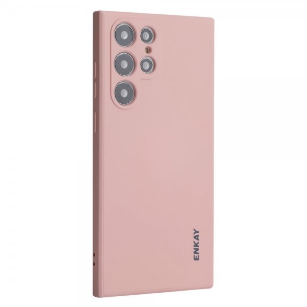 Samsung Galaxy S23 Ultra Kuori Silikoni Vaaleanpunainen