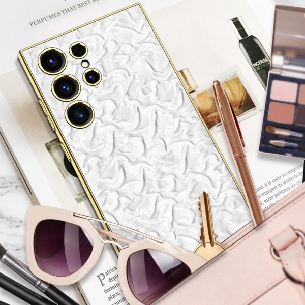 Samsung Galaxy S23 Ultra Kuori Kangas Pinnoitettu reuna Violetti