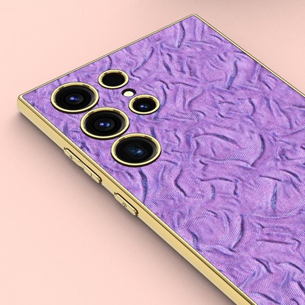 Samsung Galaxy S23 Ultra Kuori Kangas Pinnoitettu reuna Violetti