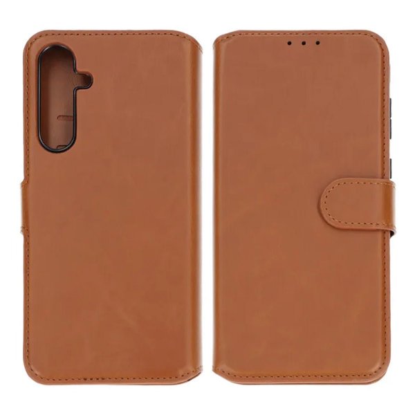 Samsung Galaxy S24 Kotelo Detachable Wallet Case Ruskea
