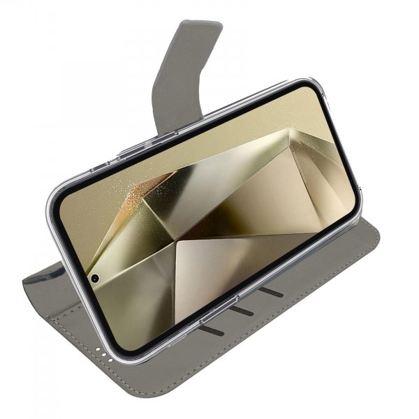 Samsung Galaxy S24 Ultra Kotelo Wally Wallet Case Musta