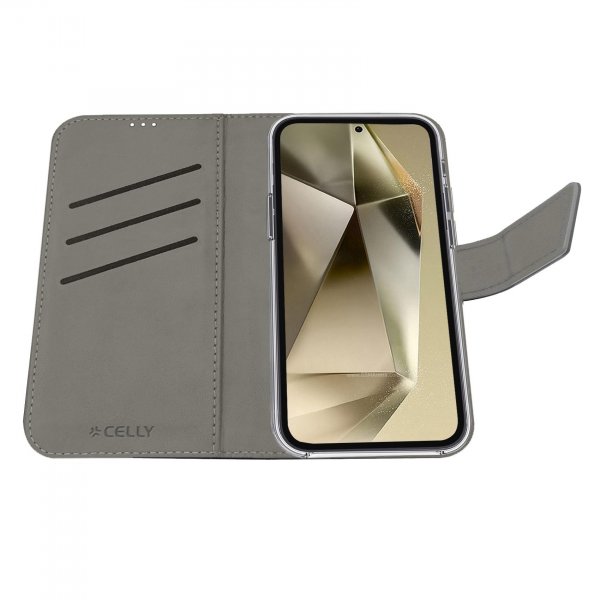 Samsung Galaxy S24 Ultra Kotelo Wally Wallet Case Musta