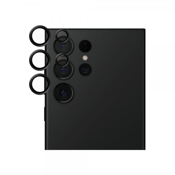 Samsung Galaxy S24 Ultra Kameran linssinsuojus Camera Lens Protector Musta
