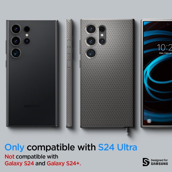 Samsung Galaxy S24 Ultra Kuori Liquid Air Marble Grey