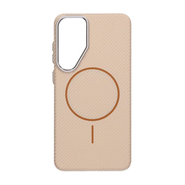 Samsung Galaxy S25 Kuori Hiilikuitukuvio MagSafe Kulta