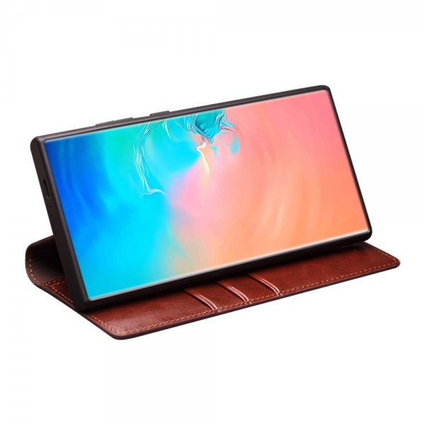 Samsung Galaxy S25 Plus Kotelo Aito Nahka Ruskea