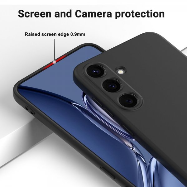 Samsung Galaxy S25 Plus Kuori Hihna Silikoni Musta