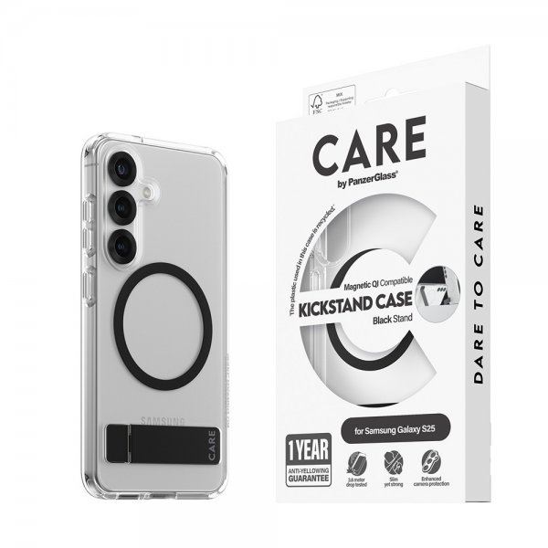 Samsung Galaxy S25 Kuori Kickstand MagSafe Musta