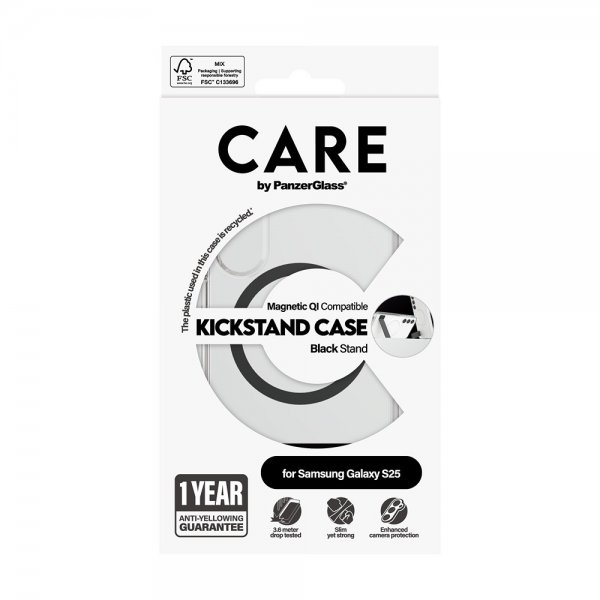 Samsung Galaxy S25 Kuori Kickstand MagSafe Musta