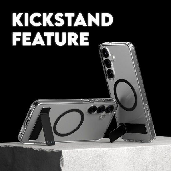 Samsung Galaxy S25 Kuori Kickstand MagSafe Musta