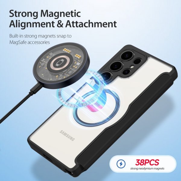 Samsung Galaxy S25 Ultra Kotelo Skin X Pro Series MagSafe Musta