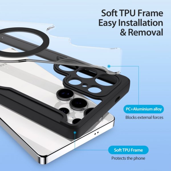 Samsung Galaxy S25 Ultra Kotelo Skin X Pro Series MagSafe Musta