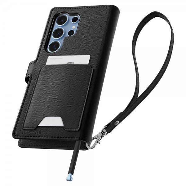 Samsung Galaxy S25 Ultra Kotelo Wallet S Musta