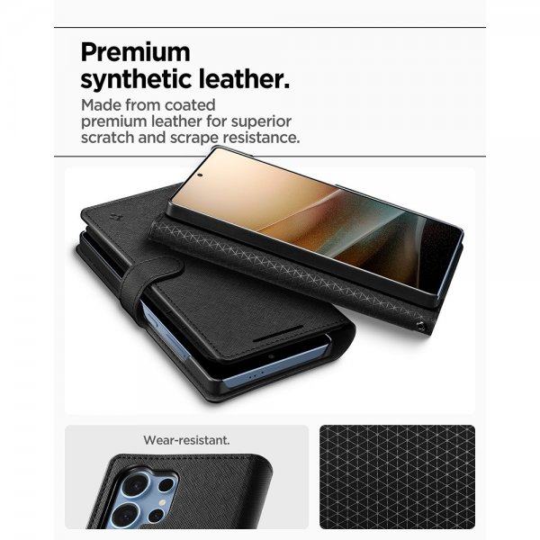 Samsung Galaxy S25 Ultra Kotelo Wallet S Musta