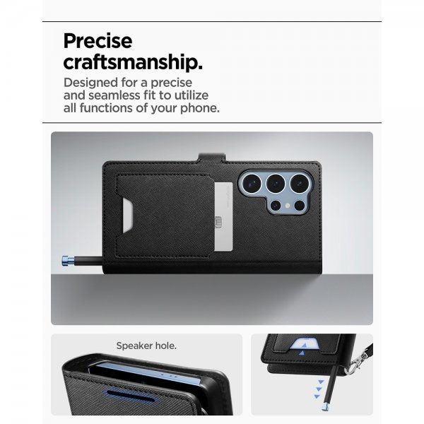 Samsung Galaxy S25 Ultra Kotelo Wallet S Musta