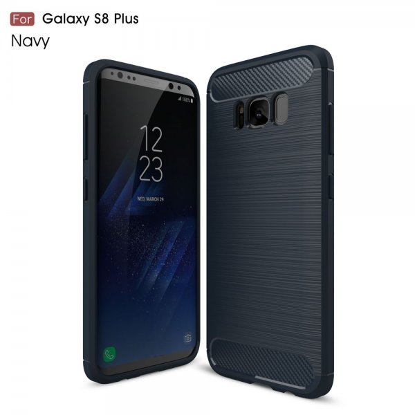 Samsung Galaxy S8 Plus Kuori Hiilikuiturakenne Sininen