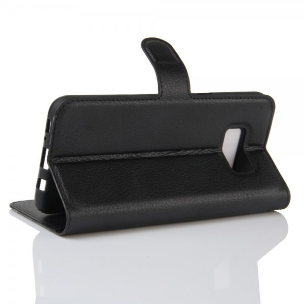 Samsung Galaxy S8 Plus Kotelo Litchi Musta