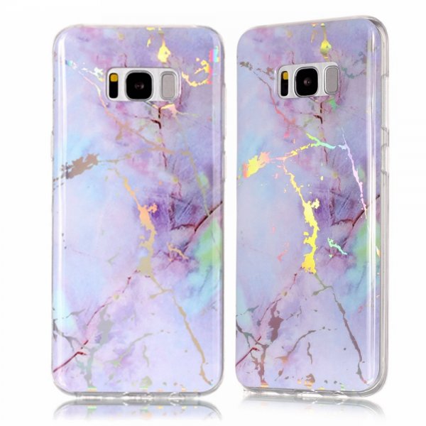 Samsung Galaxy S8 Kuori Kultainen Marmori Violetti