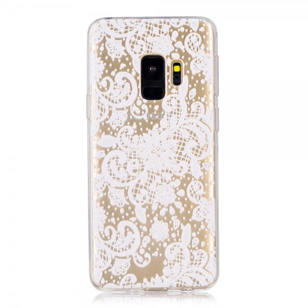 Samsung Galaxy S9 MobilSuojakuori TPU-materiaali-materiaali Motiv Kukkakuvio Valkoinen