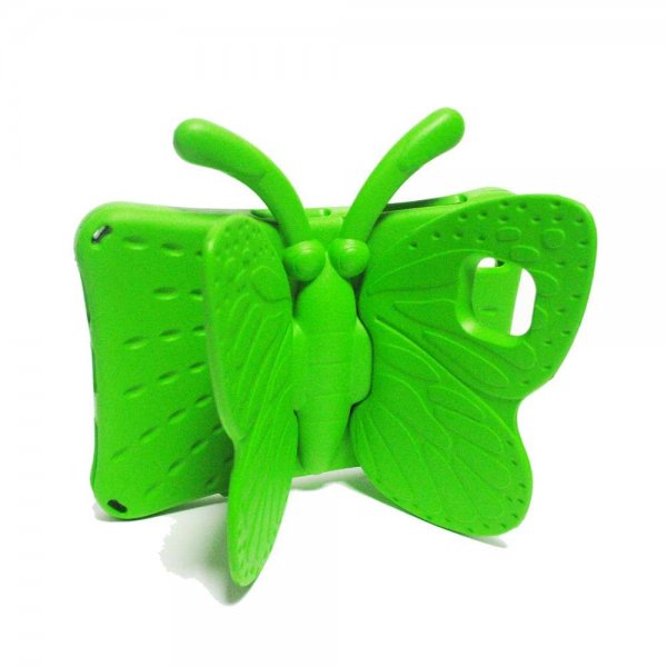 Samsung Galaxy Tab A7 Kuori Lapsille Perhonen Vihreä