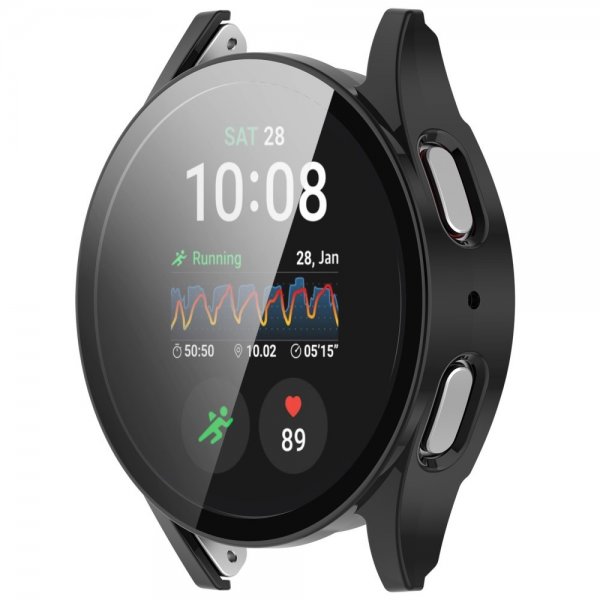 Samsung Galaxy Watch 7 40mm Kuori Sisäänrakennettu näytönsuoja Musta