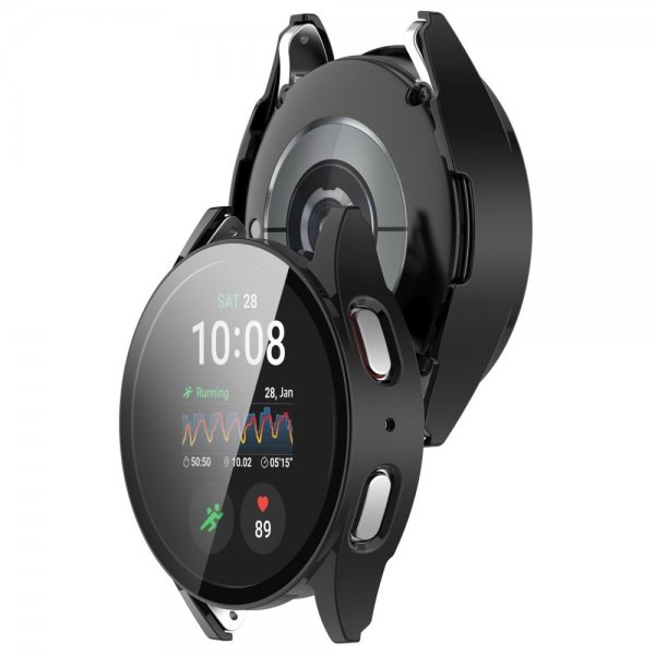 Samsung Galaxy Watch 7 40mm Kuori Sisäänrakennettu näytönsuoja Musta