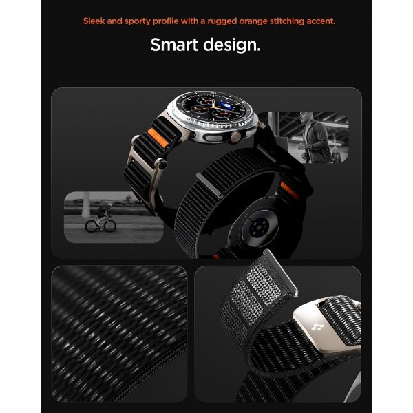 Samsung Galaxy Watch 8 40/44mm/Classic 46mm Ranneke DuraPro Flex Musta