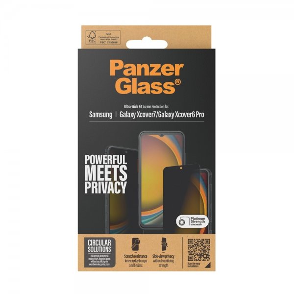 Samsung Galaxy Xcover 6 Pro/Galaxy XCover 7 Näytönsuoja Ultra-Wide Fit Privacy