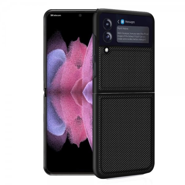 Samsung Galaxy Z Flip 3 Kuori Hiilikuiturakenne Musta