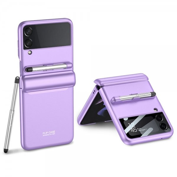 Samsung Galaxy Z Flip 3 Kuori Stylus Magneettinen Suljenta Violetti