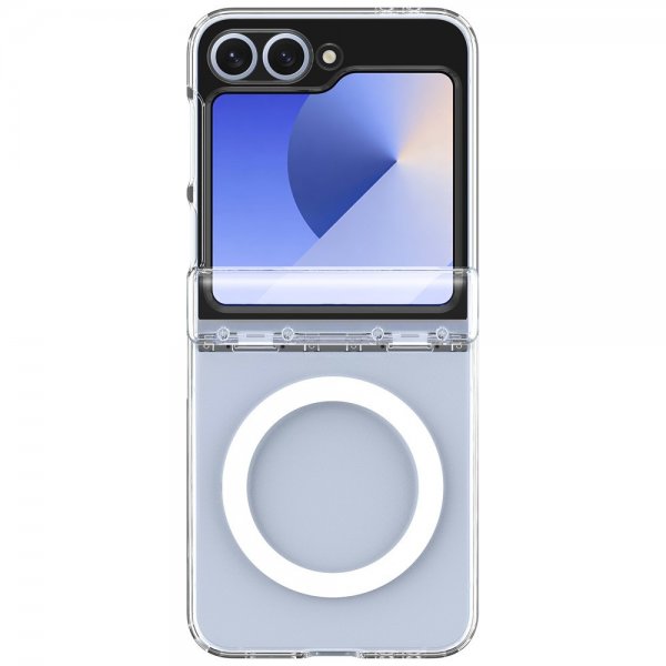 Samsung Galaxy Z Flip 6/Galaxy Z Flip 7 FE Kuori Ultra Hybrid Pro MagFit Clear White