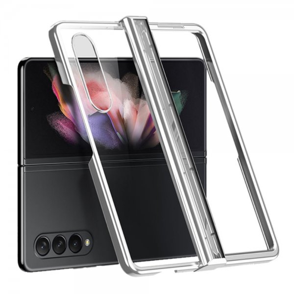 Samsung Galaxy Z Fold 4 Skal Pläterad Kant Silver