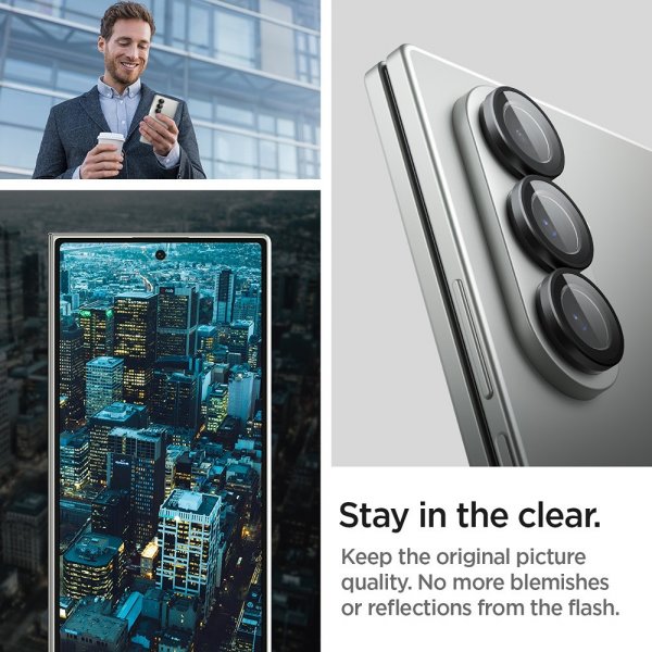 Samsung Galaxy Z Fold 7 Kameran suoja GLAS.tR EZ Fit Optik Pro 2-pakkaus Musta