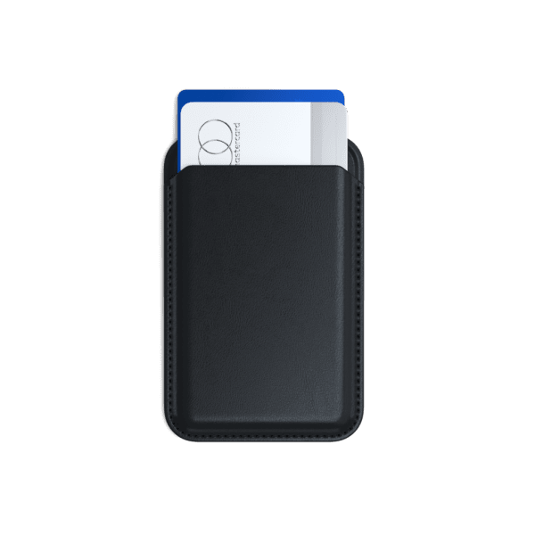 Korttipidike Vegan-Leather Magnetic Wallet Stand Musta