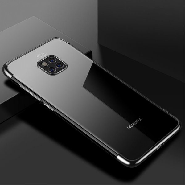 Suojakuori till Huawei Mate 20 Pro Pinnoitettu TPU-materiaali-materiaali Musta