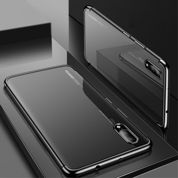 Suojakuori till Huawei P20 Pinnoitettu TPU-materiaali-materiaali Musta