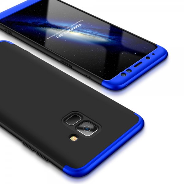 Kuori Samsung Galaxy A8 2018 Kovamuovi Kolmi Sininen Musta