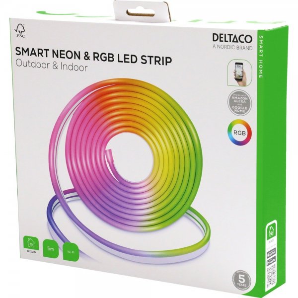 Älykäs neon- ja RGB-valonauha 5 m
