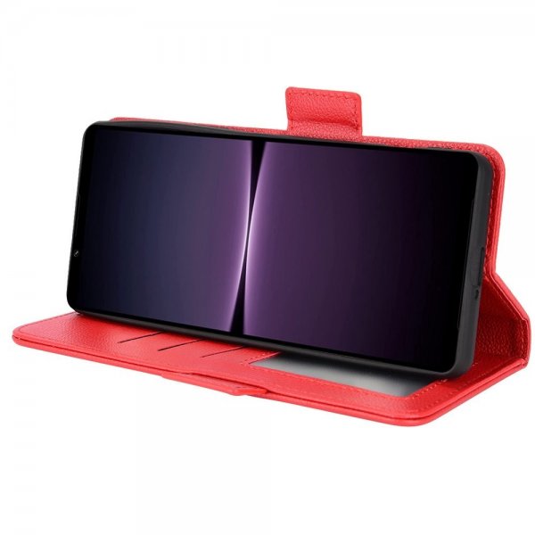 Sony Xperia 1 IV Kotelo Korttitaskulla Punainen