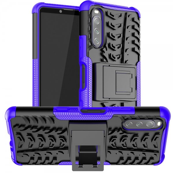 Sony Xperia 10 III Kuori Rengaskuvio Telinetoiminto Violetti