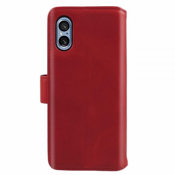 Sony Xperia 5 V Kotelo Essential Leather Poppy Red