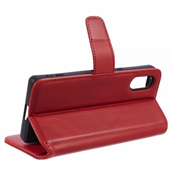 Sony Xperia 5 V Kotelo Essential Leather Poppy Red