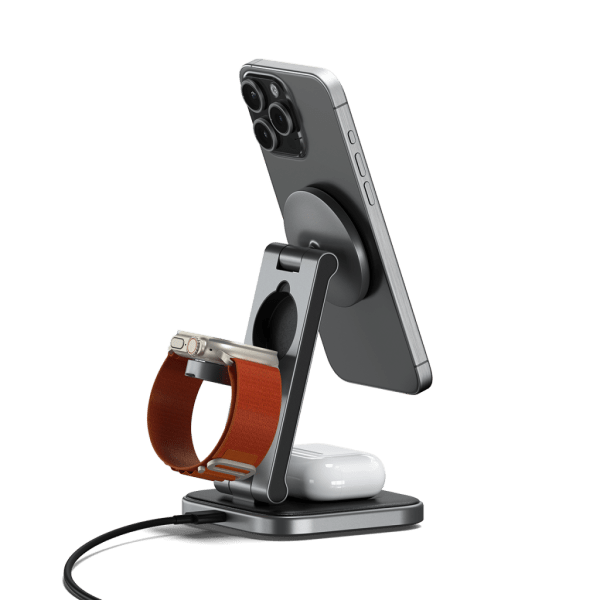 Langaton laturi 3-in-1 Foldable Qi2 Wireless Charging Stand MagSafe