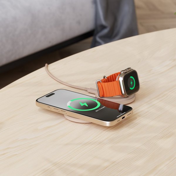 OntheGo 2-i-1 langaton laturi Desert Rose