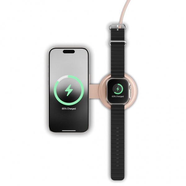 OntheGo 2-i-1 langaton laturi Desert Rose