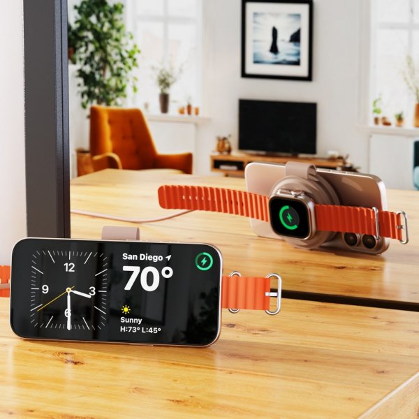 OntheGo 2-i-1 langaton laturi Desert Rose