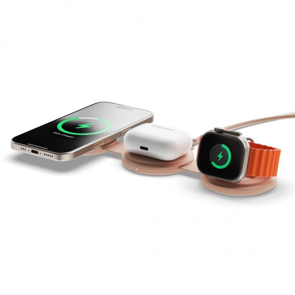 OntheGo 3-i-1 langaton laturi Desert Rose